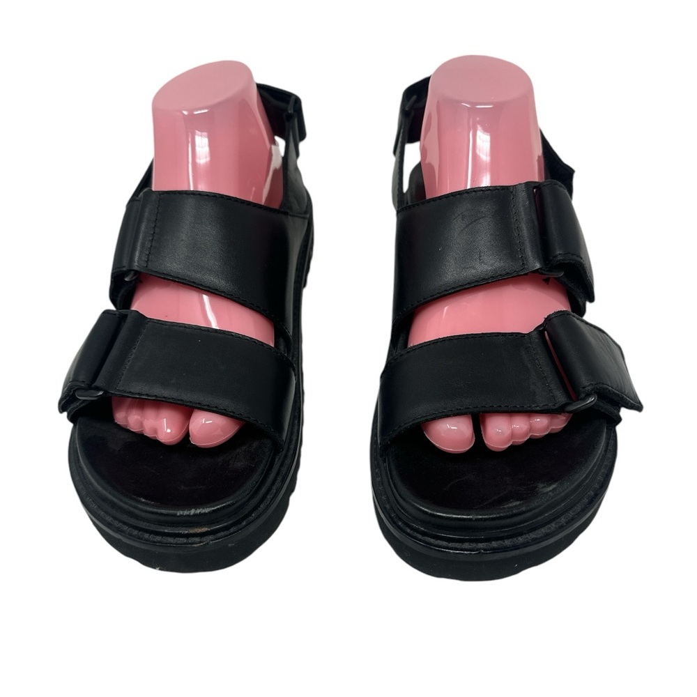 Cos sandals women’s 9.5 black chunky slip‎ in sandals
